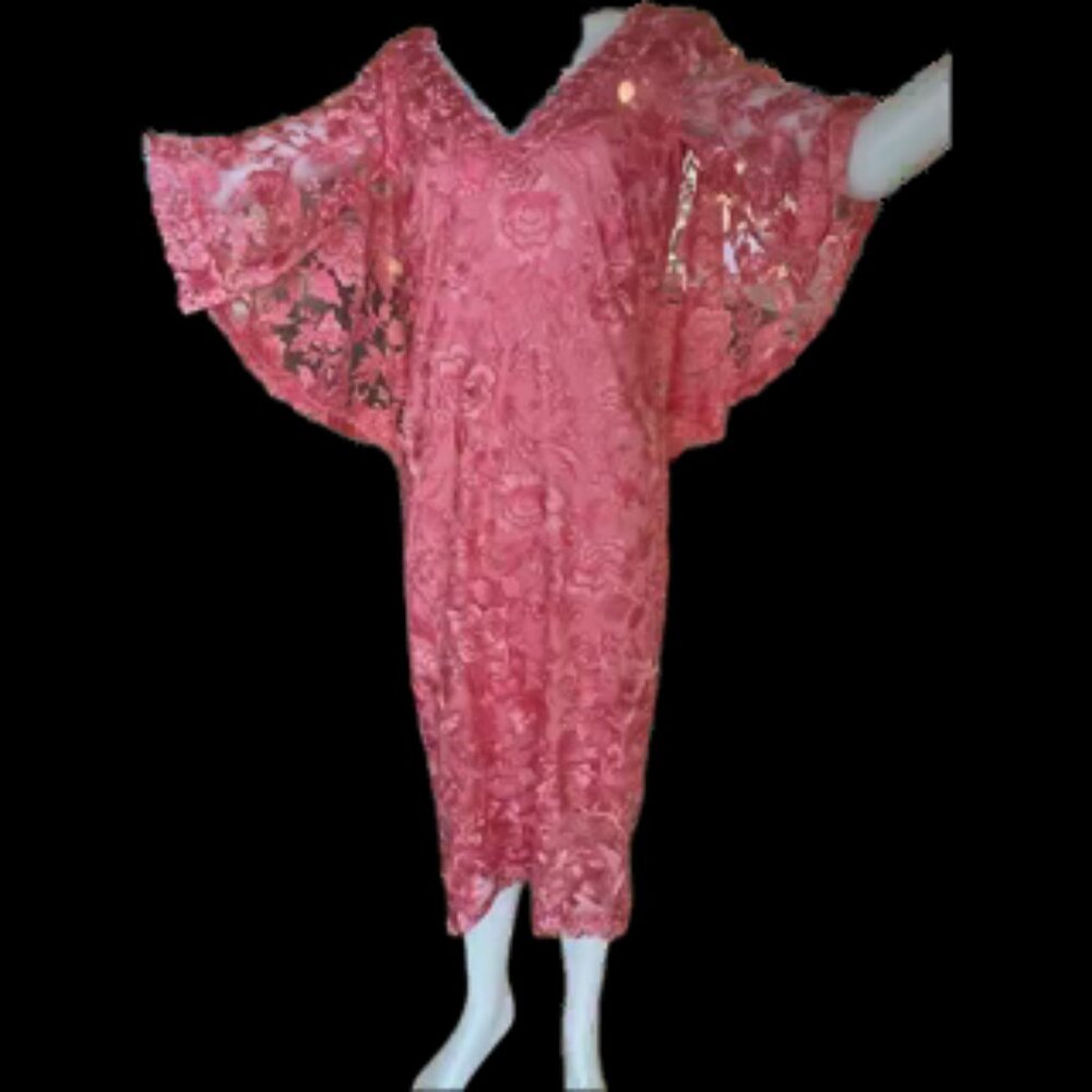 coral, multi-layer, floral, formal gown